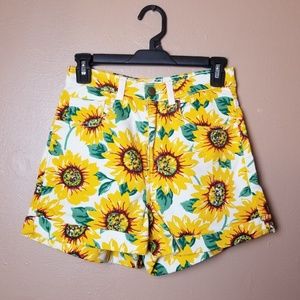 American Apparel | High Waisted Sunflower Shorts